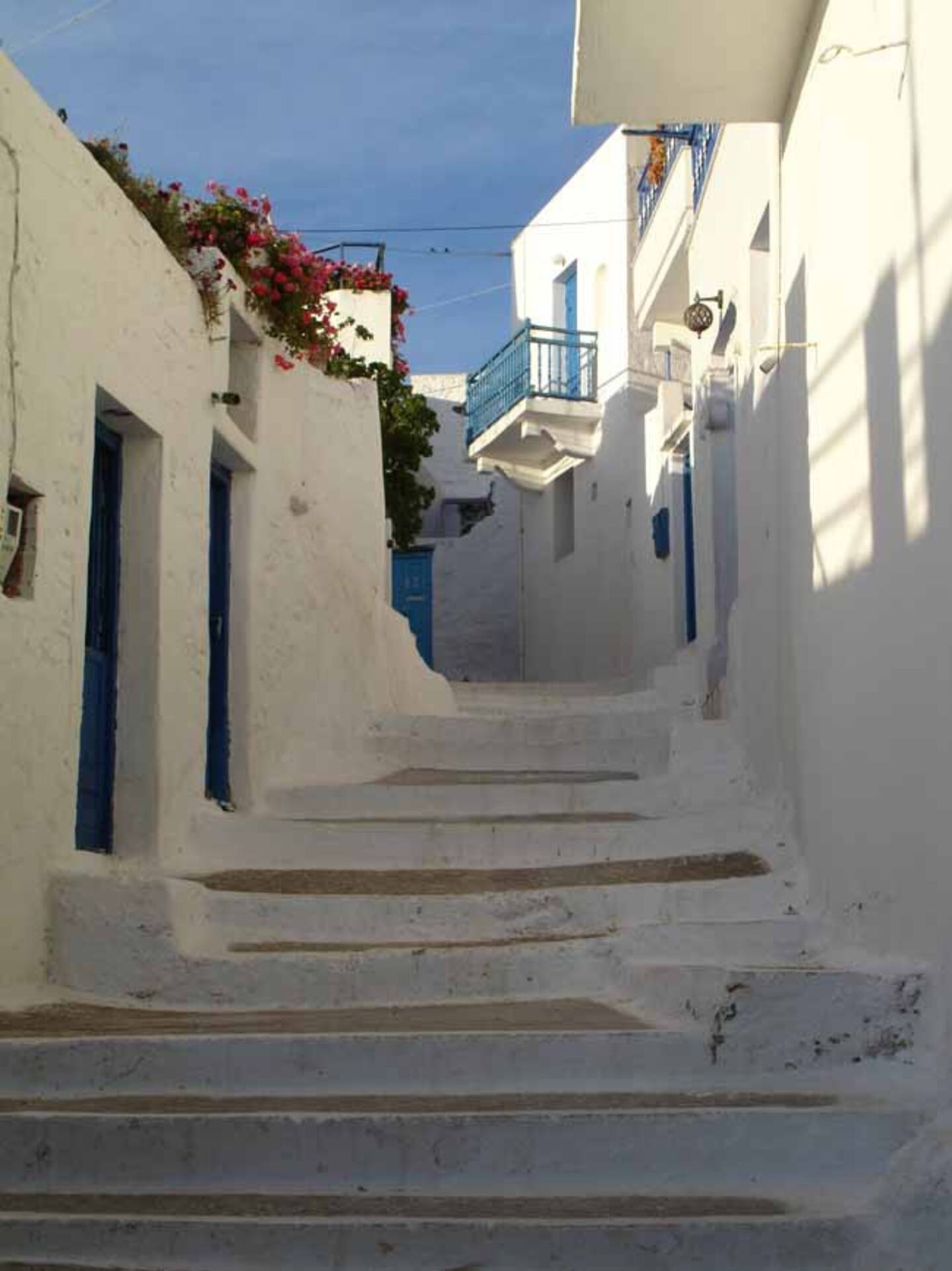 The steps of the vilaage of Langatha, Amorgos, Lankada, Langada